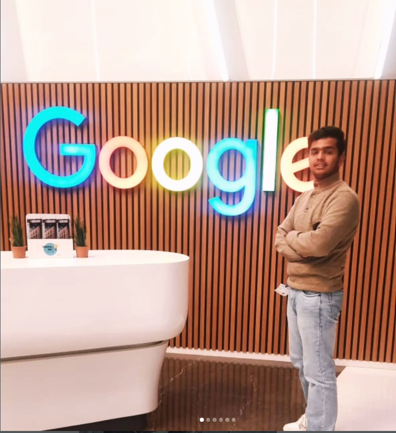 Sarash Mishra at Google Office India - Cybersecurity Expert and Google Student Ambassador